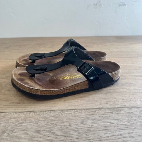Birken Gizeh Black Thong Sandal Size 37 / US 6 - Picture 4 of 6